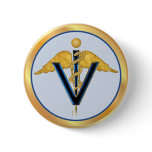 Veterinary Caduceus buttons