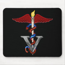 Veterinary Caduceus Mouse Pad