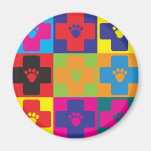 Veterinary Medicine Pop Art Magnets