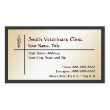 Veterinary Veterinarian Business Card