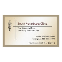 Veterinary Veterinarian Business Card