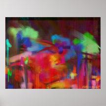 Vibrant Cacophony of Colour Abstract Poster