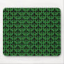 Vibrant Green Fancy Fleur de lis Mousepad