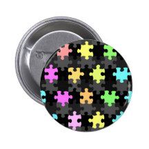 vibrant jigsaw pieces pattern pins