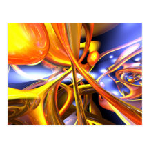 Vibrant Love Abstract Postcard