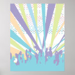 vibrant music concert party vector design print