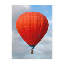 Vibrant Orange Hot Air Balloon Postcard