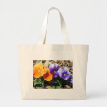 Vibrant Pansies Bags