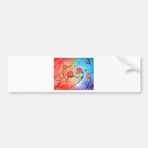 Vibrant Poppies Bumper Sticker