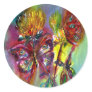 VIBRANT SPARKLING BUTTERFLIES IN BLUE,Teal Round Sticker