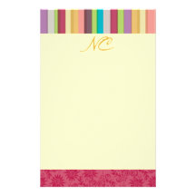 Vibrant Stripes Stationery