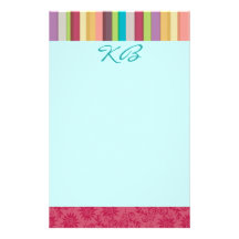Vibrant Stripes Stationery