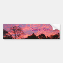 Vibrantly Pink Sunrise Bumper Sticker