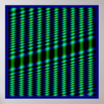 Vibrating Blue Emerald Lines Posters