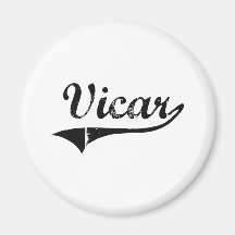 Vicar Professional Job Refrigerator Magnet