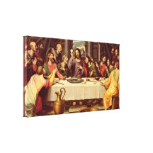 Vicente Juan Masip - The Lords Supper Stretched Canvas Print