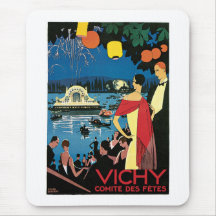 Vichy France Comite Des Fetes Art 1926 Nightlight Mousepads