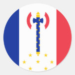 Vichy, France flag Round Stickers