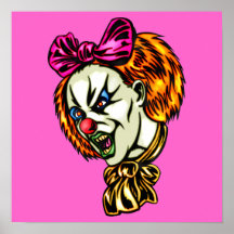 Vicious Female Clown Print