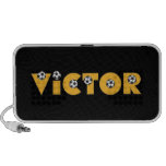 Victor in Soccer Gold Notebook Speakers
