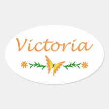 Victoria (Orange Butterfly) Sticker