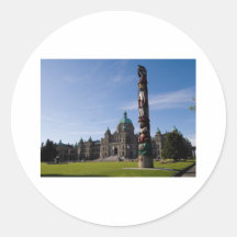 Victoria Parliament Building 1 Round Sticker