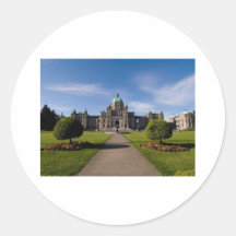 Victoria Parliament Building 3 Round Stickers