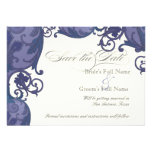 Victoria Save the Date Announcement - Blue Purple