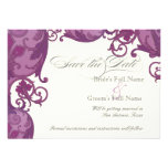 Victoria Save the Date Announcement - Plum Purple