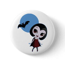 Victoria the Vampire Pinback Button