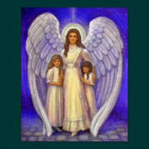 Victorian angel art poster girls children guardian posters