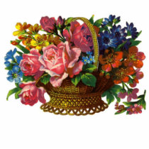 Victorian Basket of Flowers Photo ...