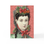 Victorian Beauty -Happy Holidays Card