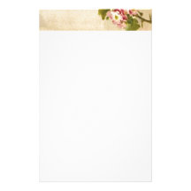 Victorian Bird Illustration Custom Stationery