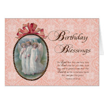 Victorian Birthday Blessings Greeting Cards