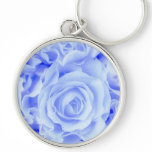 Victorian Blue Rose Bouquet, Weddings, template Key Chain