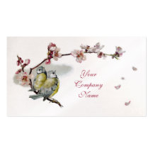 Victorian blue tits business card