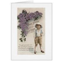 Victorian Boy Birthday Card