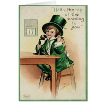 Victorian Boy St. Patrick's Day Greeting Card