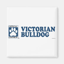 VICTORIAN BULLDOG_blue Refrigerator Magnet
