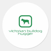 Victorian Bulldog Round Stickers