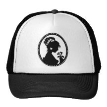Victorian Cameo Silhouette Trucker Hats