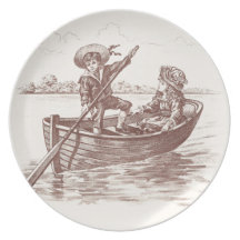 Victorian Children in Rowboat Party Plates