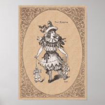 Victorian Children's Costume - Pierrot / Pierrette Print