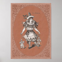 Victorian Children's Costume - Pierrot / Pierrette Print