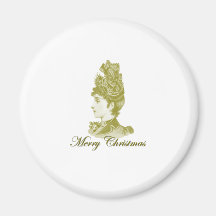 Victorian Christmas 5 Refrigerator Magnets