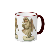 Victorian Christmas Angel Girl Coffee Mug