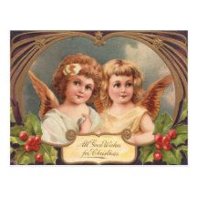 Victorian Christmas Angel Postcards