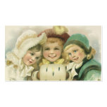 Victorian Christmas Children; Best Friends Business Card Templates