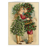 Victorian Christmas Kiss Card